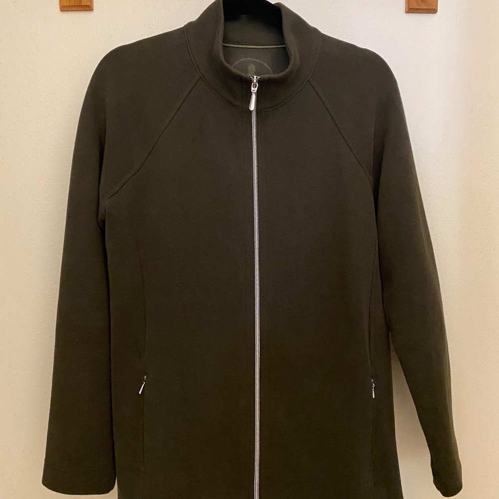 Tommy Bahama Aruba Full-Zip Sweatshirt. Dark olive. Size large